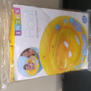 NEW INTEX My Baby Pool Float Ring Tube Swim 26 1/2" Yellow Ages 1-2 33 lbs